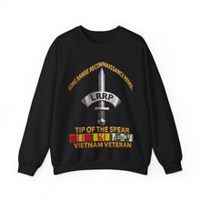 Load image into Gallery viewer, Crewneck Sweatshirt - Army - Badge - LRRP - Tip of the Spear - Vietnam Vet w SVC - 3D - Enhanced
