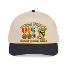 Load image into Gallery viewer, Mid Profile Baseball Cap - Army - Vietnam  Vet - w Medals - VN - 1st Cav Division - 3D - Enhanced
