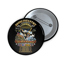 Load image into Gallery viewer, Custom Pin Buttons - Army - 503rd Parachute Infantry Regiment - The Rock Regiment - Wars - 3D - Enhanced
