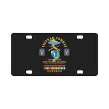 Load image into Gallery viewer, Army - Vietnam Combat Veteran w 1st Bn 46th Inf Regt -The Professionals w DUI - CIB - 196th Inf Bde Classic License Plate
