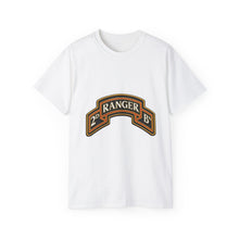 Load image into Gallery viewer, Unisex Ultra Cotton Tee - Army - 2nd Ranger Battalion - Ranger Scroll - 3D - Enhanced
