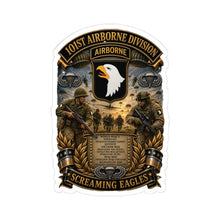 Load image into Gallery viewer, Kiss-Cut Stickers - Army - 101st Airborne Division - Screaming Eagles - Collage - 3D - Enhanced
