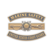 Load image into Gallery viewer, Kiss-Cut Stickers - USCG - Marine Safety - Auxiliary w txt - 3D - Enhanced
