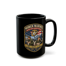 Load image into Gallery viewer, Black Mug  (15oz) - Women Marines - Marine Corps Womens Reserve - WWII - 3D - Enhanced
