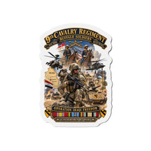 Load image into Gallery viewer, Die-Cut Magnet - Army - Todays Buffalo Soldiers in Iraq - OIF - Cavalrymen at War  w IRAQ SVC - 3D - Enhanced
