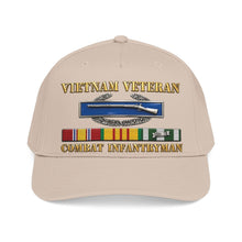 Load image into Gallery viewer, Mid Profile Baseball Cap - Army - Vietnam Veteran - Cbt Infantryman w CIB VN SVC - 3D X 300
