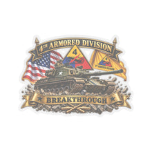 Load image into Gallery viewer, Kiss-Cut Stickers - 4th Armored Division - M60A1 Tank - Breakthrough Division
