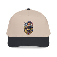 Load image into Gallery viewer, Mid Profile Baseball Cap - WAVES - Women Accepted for Volunteer Emergency Service WWII - 3D - Enhanced
