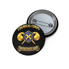 Load image into Gallery viewer, Custom Pin Buttons - Army - Medical Corps - US Army w Scene - 3D - Enhanced
