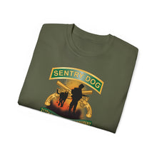 Load image into Gallery viewer, Unisex Ultra Cotton Tee - Army - Sentry Dog - 212th Military Police Company - Dog Fire w Br - Ribbon Vietnam War Veteran w VN SVC X 300
