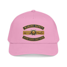 Load image into Gallery viewer, Mid Profile Baseball Cap - USCG - Marine Safety - Auxiliary w txt - 3D - Enhanced
