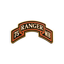 Load image into Gallery viewer, Kiss-Cut Stickers - Army - 75th Ranger Regiment - MIB - Ranger Scroll - 3D - Enhanced
