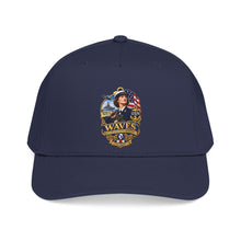 Load image into Gallery viewer, Mid Profile Baseball Cap - WAVES - Women Accepted for Volunteer Emergency Service WWII - 3D - Enhanced
