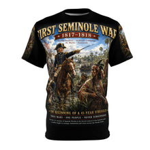 Load image into Gallery viewer, Seminole Wars (1817–1858) Tribute Tee - "Three Separate Wars Against One Proud People"
