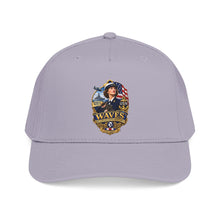 Load image into Gallery viewer, Mid Profile Baseball Cap - WAVES - Women Accepted for Volunteer Emergency Service WWII - 3D - Enhanced
