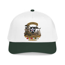 Load image into Gallery viewer, Mid Profile Baseball Cap - Army - 2nd Infantry Division w Br - Ribbon COLD WAR Vet Tab - Korea - 3D - Enhanced
