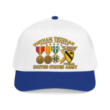 Load image into Gallery viewer, Mid Profile Baseball Cap - Army - Vietnam  Vet - w Medals - VN - 1st Cav Division - 3D - Enhanced
