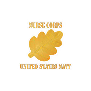 Kiss-Cut Vinyl Decals - Navy Nurse Corps Pin Branch w Txt wo Oak Leaf X 300 - 6X6 IN