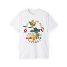Load image into Gallery viewer, Unisex Ultra Cotton Tee - 6th Bn, 14th Artillery Regiment - w 1st Field Force - M107 - 175mm Gun - Vietnam Vet w VN SVC
