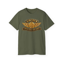 Load image into Gallery viewer, Unisex Ultra Cotton Tee - USCG - Aircrew Badge w txt - 3D - Enhanced
