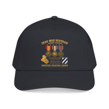 Load image into Gallery viewer, Mid Profile Baseball Cap - Army - Iraq War Veteran - 3rd Infantry Division - 3D - Enhanced
