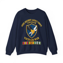 Load image into Gallery viewer, Crewneck Sweatshirt - Army - Army Security Agency Group w SVC Ribbons - 3D - Enhanced
