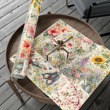 Load image into Gallery viewer, Gift Wrap Paper — Vintage floral garden with pastel blooms
