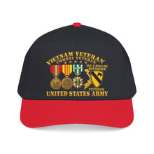 Load image into Gallery viewer, Mid Profile Baseball Cap - Army - Vietnam  Vet - w Medals - VN - 1st Cav Division - 3D - Enhanced

