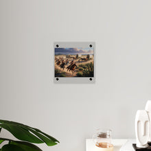 Load image into Gallery viewer, Acrylic Wall Art Panel - Apache Indians attacking a wagon train
