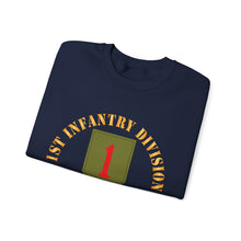 Load image into Gallery viewer, Crewneck Sweatshirt - Army - SSI - 1st Infantry Division - Big Red One - Vietnam Veteran w VN SVC Bar X 300
