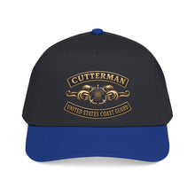 Load image into Gallery viewer, Mid Profile Baseball Cap - USCG - Cutterman - Auxiliary w txt - 3D - Enhanced
