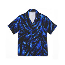 Load image into Gallery viewer, Men's Hawaiian Camp Shirt — Electric zebra glow
