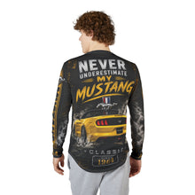 Load image into Gallery viewer, Never Underestimate My Mustang Long Sleeve Shirt — Men's UV Protection
