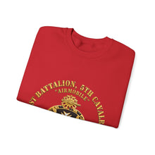 Load image into Gallery viewer, Crewneck Sweatshirt - Army - 1st Bn, 5th Cavalry - Airmobile - Vietnam Veteran 3D X 300
