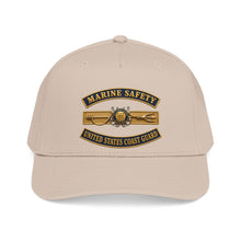 Load image into Gallery viewer, Mid Profile Baseball Cap - USCG - Marine Safety - Auxiliary w txt - 3D - Enhanced

