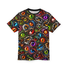 Load image into Gallery viewer, All-Seeing Eyes Tee — Psychedelic Multicolor Eye Pattern Shirt
