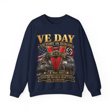 Load image into Gallery viewer, Crewneck Sweatshirt - Army - VE Day - Victory in Europe Day - End of WWII - 3D - Enhanced
