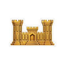 Load image into Gallery viewer, Kiss-Cut Stickers - Amy Corps of Engineers Branch Insignia - 3D -  Enhanced
