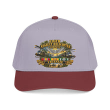 Load image into Gallery viewer, Mid Profile Baseball Cap - Army - 116th Assault Helicopter Co w  Aviator Badge w VN SVC - HORNETS - 3D - Enhanced
