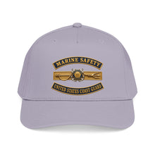 Load image into Gallery viewer, Mid Profile Baseball Cap - USCG - Marine Safety - Auxiliary w txt - 3D - Enhanced
