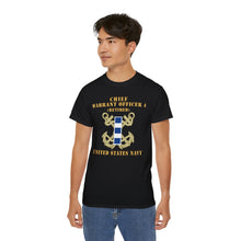 Load image into Gallery viewer, Unisex Ultra Cotton Tee - Navy - Chief Warrant Officer 4 - CW04 - Retired
