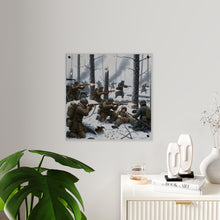 Load image into Gallery viewer, Acrylic Wall Art Panel - 101st Airborne Division fighting the German Army at the Battle of Bastogne
