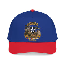 Load image into Gallery viewer, Mid Profile Baseball Cap - Army - 2nd Infantry Division w Br - Ribbon COLD WAR Vet Tab - Korea - 3D - Enhanced
