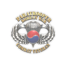 Load image into Gallery viewer, Kiss-Cut Stickers - SOF - Paratrooper - Korean War - Cbt Vet - 3D X 300
