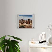 Load image into Gallery viewer, Acrylic Wall Art Panel - Apache Indians attacking a Pony Express Rider
