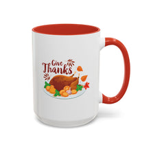 Load image into Gallery viewer, Accent Coffee Mug - Give Thanks
