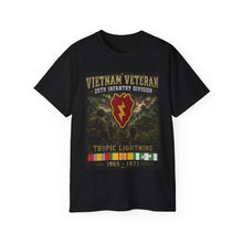 Load image into Gallery viewer, 25th Infantry Division - Tropic Lightning - Vietnam Veteran – The Vietnam Soldier – 1961–1975 – Military Service Tribute T-Shirt
