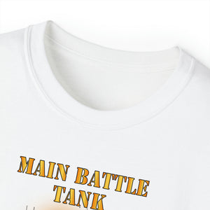 Unisex Ultra Cotton Tee - Main Battle Tank - M60A1 w Fire- Right Face