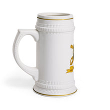 Load image into Gallery viewer, Classic Ceramic Beer Stein Mug, White Porcelain Stein with Gold Trim | German-Style Tankard - Army - 1st Cavalry Regiment w Br - Ribbon
