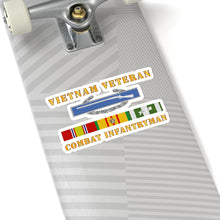 Load image into Gallery viewer, Kiss-Cut Stickers - Army - Vietnam Veteran - Cbt Infantryman w CIB VN SVC
